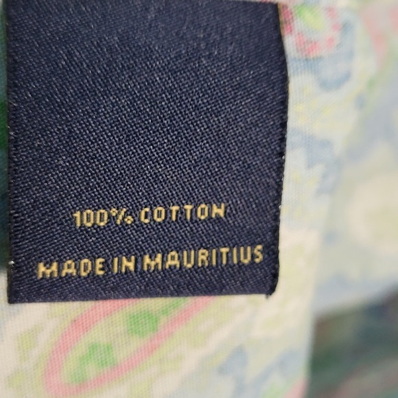 Cremieux Shirt Men's Large Blue Paisley Pearl Snap Premium Denim Button Down L/S - Picture 6 of 12